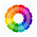 Vibrant Color Wheels Color Circles Monochromatic Colors Complementary Colors Triadic Colors Tetradic Colors Icon