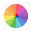 Vibrant Color Wheels Color Circles Monochromatic Colors Complementary Colors Triadic Colors Tetradic Colors Icon