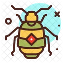 Colored Bug Insect Fly Icon