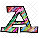 Colored English Alphabet A Icon