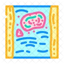 色付き、泡、浮遊 アイコン