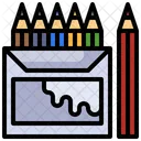 Colored Pencils Color Box Drawing Pencils Icon