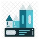 Colored Pencils Art Design Icon