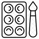 Paleta De Colores Acuarelas Colores De Pintura Icono