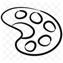 Color De Agua Paleta De Colores Pintura Icono