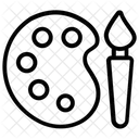 Acuarelas Paleta De Colores Pintura Icono