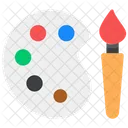 Acuarelas Paleta De Colores Pintura Icono