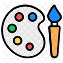 Acuarelas Paleta De Colores Pintura Icono