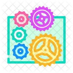 Colorful Gear  Icon