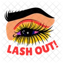 Colorful Lashes Makeup Fashion Icon