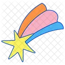 Colorful Meteor Shooting Star Icon