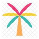 Colorful palm tree  Icon