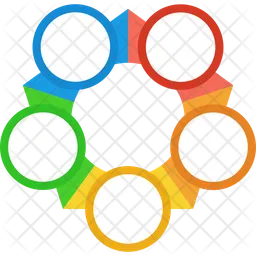 Colorful pentagon shape  Icon