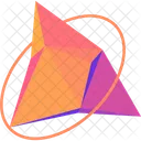 Colorful Polyhedron With Round Frame Icon