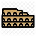 Linear Color Building Architecture Icon
