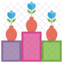Colour Shelves Counter Cupboard Icon