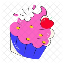 Colourful Cupcake  Icon