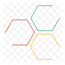 Colourful hexagons  Icon