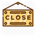 Close Sign Colse Signboard Close Hanger Board Icon