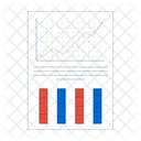 Line Chart Columns Graphs Icon