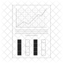 Line Chart Columns Graphs Icon