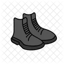 Combat Boots Footwear Military Icon