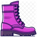 Combat Boots Purple Shoes  Symbol