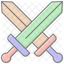 Icone De Couleur Lineaire De Combat Icon