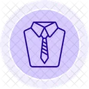 Icone De Linha Combinada De Gravata E Camisa Ícone