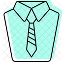 Icone De Combinacao De Gravata E Camisa Cor Sombra Linha Fina Ícone