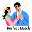 Pareja Perfecta Pareja Romantica Socios Icono