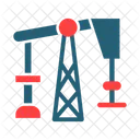 Combustible Plataforma Marina Planta De Procesamiento De Petroleo Icono