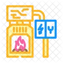 Combustion Biomass Energy Icon