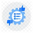 Retroalimentacion Del Usuario Bucle De Retroalimentacion De Inteligencia Artificial Retroalimentacion Del Aprendizaje Automatico Icono