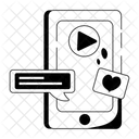 Midia Digital Comentarios De Video Criticas De Video Ícone