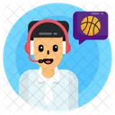 Comentarista de basquete  Ícone