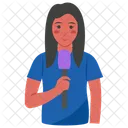 Comentarista Feminina Comentarista Feminino Ícone