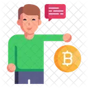 Comerciante De Bitcoins Comerciante De Bitcoins Hombre De Negocios Icono