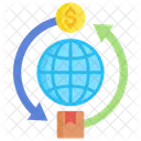 Comercio Globo Dolar Ícone