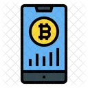 Trade Smartphone Application Crypto Digital Dinheiro Criptomoeda Ícone