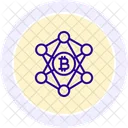 Icono De Linea De Comercio De Criptomonedas Icono