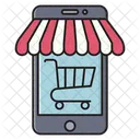 Comercio Electronico Movil Carrito Icono
