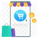 Aplicativo De Compras Aplicativo Movel Compras On Line Icon