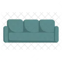 Comfortable green sofa  Icon