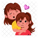 Comforting Friend Supportive Friend Consoling Friend Icon