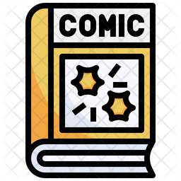 Comic Book Icon - Download in Colored Outline Style