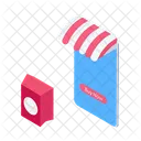 Entrega De Comida Pedidos En Linea Servicio De Comidas Icono