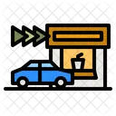 Conducir a través de la comida  Icono