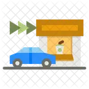 Conducir a través de la comida  Icono