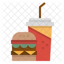 Hamburguesa Comida Bebidas Icono